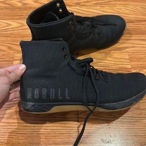 Black worn NoBull high top trainers men size 10